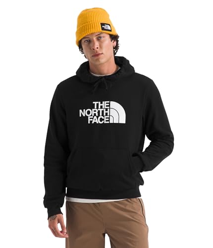 THE NORTH FACE Men's Evolution Half Dome Hoodie | Sweatshirt with 2 Piece Hood, Adjustable Drawcord, Kangaroo Hand Pocket, Ribbed Cuffs & Hem, TNF Black, Large