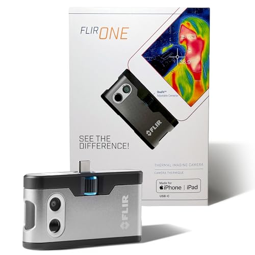 FLIR ONE Gen 3 - Thermal Imaging Camera for iOS Smartphones (iPhone 15 and Newer w/USB-C): Use for Home Inspection, HVAC, Automotive, Machine Industries and More