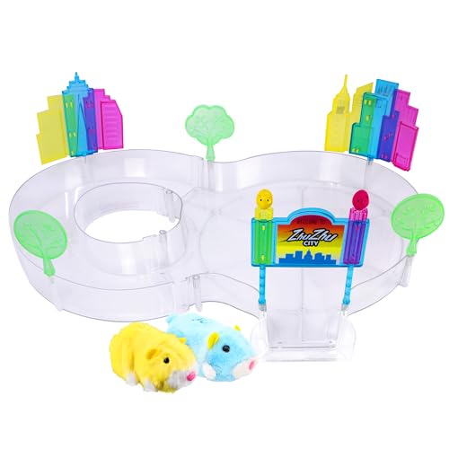 zhuzhu City Downtown Starter Playset with (Pipsqueak and Sophie) Electronic Hamsters, Children Ages 4 and up