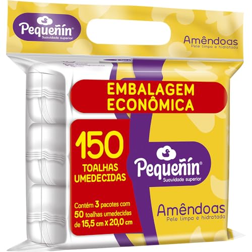 Pequeñín Lenços Umedecidos Amendôas 150 unidades