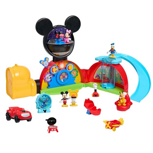 Just Play Disney Jr. Mickey Mouse Clubhouse Deluxe 28-inch Playset with Lights and Sounds, 16-Pieces, 3-inch Articulated Figurines, Toy for Fans, Boys, Kids, Ages 3 and Up