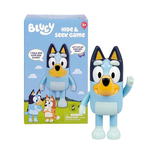 Bluey Game Hide and Seek Electronic Figure, Articulated, Musical Kids Figurines with Dance Mode, Interactive Toys for Ki