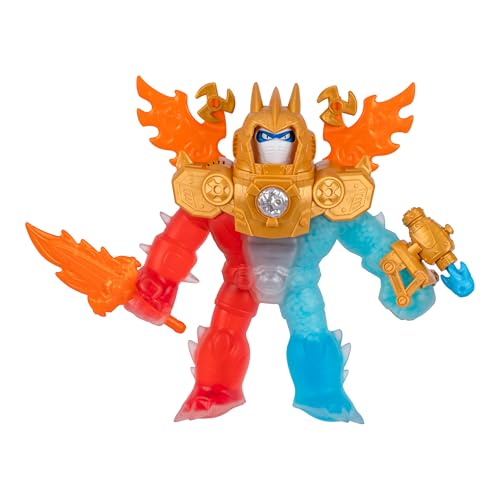 Heroes of Goo Jit Zu Goo-Tron Supreme Combines The Power of Blazagon, Pantaro & Thrash in 1 Ultimate Hero, with 3 Different Goo Fillings, 35+ Phrases & Lights, Face Swap & Triple Attack Feature