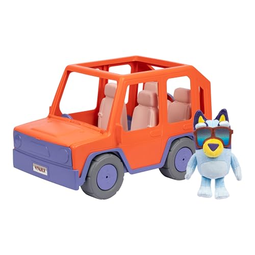 Bluey Big Heeler 4WD Big Car Toy, Interactive, Customizable Toddler Toy Car with Opening Hood Storage, Toddler Cars for Ages 3+