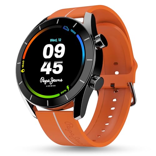 Pebble Pepe 1.39" (3.53 cm) 600 Nits HD Display, BT Calling, Metal Alloy, Health Suite, Smart Calculator, Alarm & Notification, Orange