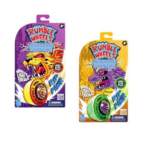 Amazon.com: Cepia LLC Rumble Wheels Lightning Strikers 2-Pack – Rip Cord Powered with Light-Up Spinning Wheels, High-Speed Battle Racers, All-Terrain Boys Racing Toy for Kids Ages 4+ | Dragon Blaze & Fire Cat : Toys & Games