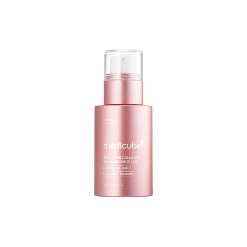 medicube Exosome Shot PDRN Pink Collagen 7,500 PPM Spicule Facial Serum | Booster Líquido con Exosomas y Espículas de ADN de Salmón, Mejora Poros y Textura de la Piel, Cosmética Coreana, 30 ml