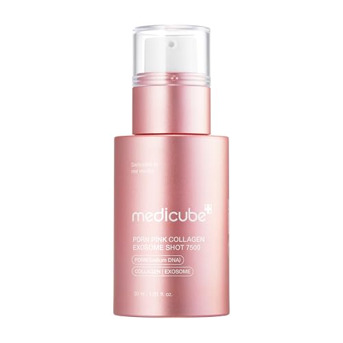 medicube PDRN Pink Collagen Exosome Shot Serum 7,500 PPM | Liquid Skin Booster | Exosome, Salmon DNA PDRN, Spicules | Uneven Skin Tone, Pore Care, Skin Texture | Korean Skin Care 1.01 fl.oz