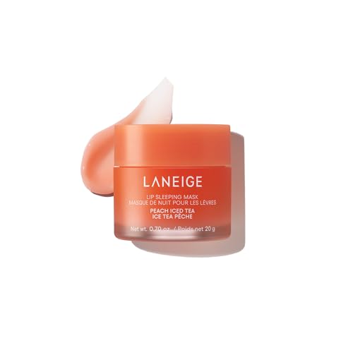 LANEIGE Lip Sleeping Mask, Peach Iced Tea: Nourishing Overnight Lip Treatment with Vitamin C, Shea & Murumuru Butter for Hydrating Dry, Flaky Lips