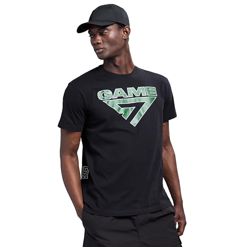 GAME 7 Camiseta masculina de algodão leve de manga curta e gola redonda