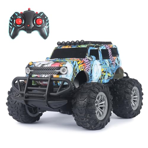 Off Roader Rechargeable Remote Control Car | RC Car Monster Truck | 4 Headlight Modes | in-Built Lithium Battery | C-Type Charging | Made in India | G