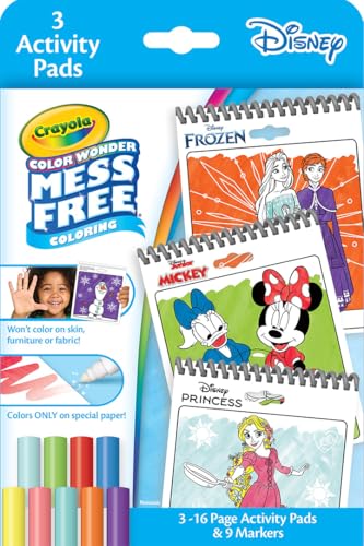 Crayola Disney Color Wonder Bundle (3 Pack), Stocking Stuffers for Kids, Toddler Mess Free Activity Pads & Markers, Disney Coloring Toys, Holiday & Christmas Gifts, 3+