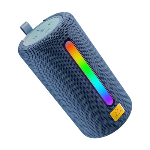 pTron Fusion Buzz 14W Bluetooth Speaker with Pristine Sound, 8hrs Playback, Rhythmic RGB LEDs, Multi-Play Modes BT5.3/TF Card/USB, TWS Feature, Integr