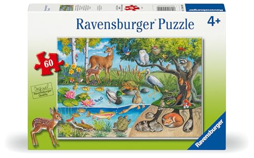 Ravensburger Animals Above and Below - 60 Piece Jigsaw Puzzle for Kids | Explore Nature’s Layers | Promotes Problem Solving Skills | FSC-Certified Materials