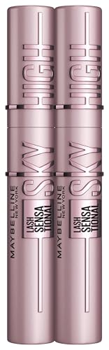 (-44%) Maybelline New York Schwarze Wimperntusche für extrem lange Wimpern, Lash Sensational Sky High Mascara Doppelpack, Very Black, 2 x 7,2 ml