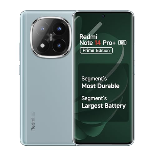 Redmi Note 14 Pro+ 5G Prime Edition (Spectre Blue, 8GB RAM, 256GB Storage) | Snapdragon 7s Gen 3 Processor | AMOLED Display | Dual Nano-SIM | 6200mAh 