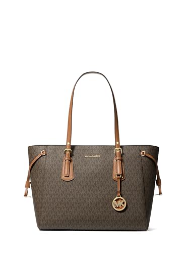 Michael Kors Voyager Medium Multi-Function Tote, Gold-Tone Hardware/Brown/Acorn