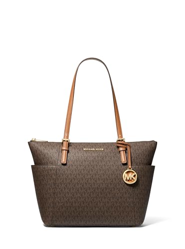 Michael Kors Jet Set East West Tote, Gold-Tone Hardware/Brown/Acorn