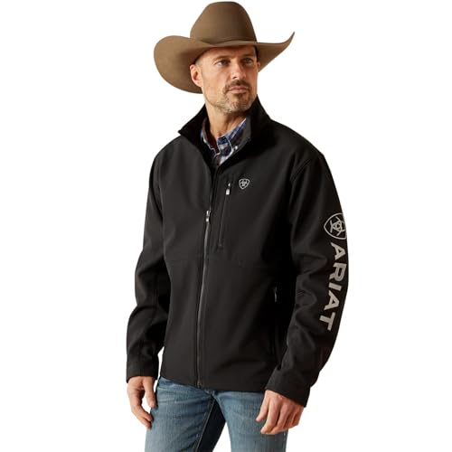 ARIAT Logo Softshell Jacket, Black, Medium