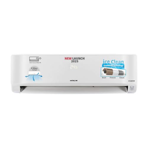 Hitachi 1.5 Ton 5 Star, New star rated, Xpandable+ Inverter Split AC (100% Copper, Smart Display, 4-Way Swing, ice Clean, Dust Filter, 5400STXL RAS.G5