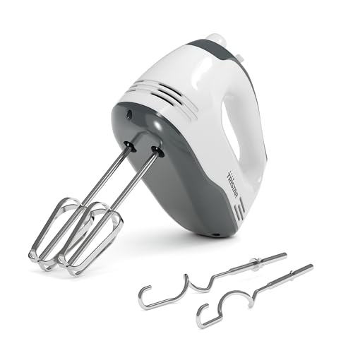 (-19%) Tristar Handmixer, 5 Geschwindigkeitsstufen, 200W, Ergonomisch, Edelstahl-Rührbesen und Knethaken, Spülmaschinengeeignete Teile, BPA-frei, Mit Auswurftaste, Kompakt und Praktisch, MX-4203