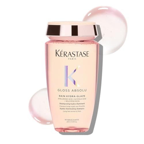 Kerastase Gloss Absolu High-Shine Anti-Frizz Shampoo - Cleanses & Reveals Ultimate Shine, for Glossy & Bouncy Hair, 6.8 Fl Oz