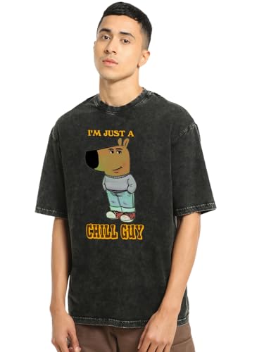Men's Cotton Typography Oversized Fit Half Sleeve Round Neck T-Shirt | Casual Wear | Street Wear | Oversized t Shirt for Men Cotton | Baggy