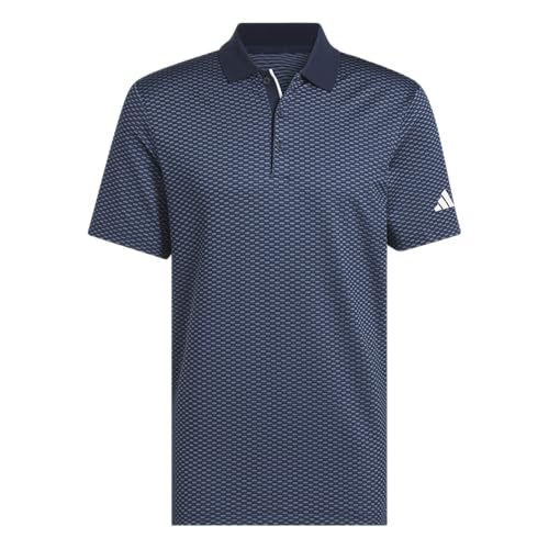adidas Golf Men's Standard Beyond Textured Polo Shirt, Collegiate Navy/Preloved Ink
