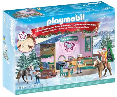 (-33%) PLAYMOBIL | Adventskalendar | Horses of Waterfall | Weihnachtsbacken im Reitcafé | Adventskalender für Pferdefans | Mit täglichen Überraschungen & Zubehör | Für Kinder ab 4 Jahren | 71952
