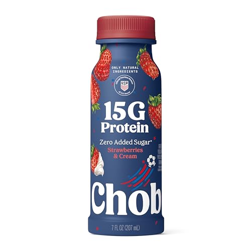 Chobani® 15g Protein Lowfat Greek Yogurt Drink Strawberries & Cream 7 fl oz