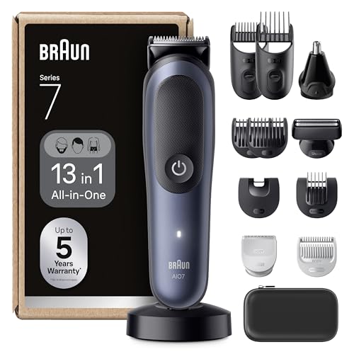 🔥 STARKER PREIS (-46%) Braun Multigroom All-in-One Series 7, 13-in-1 Trimmer-Set 7, AIO7565, Blau