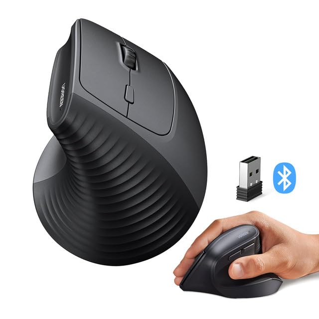 (-30%) UGREEN Vertikale Ergonomische Maus Bluetooth & 2.4G Maus kabellos