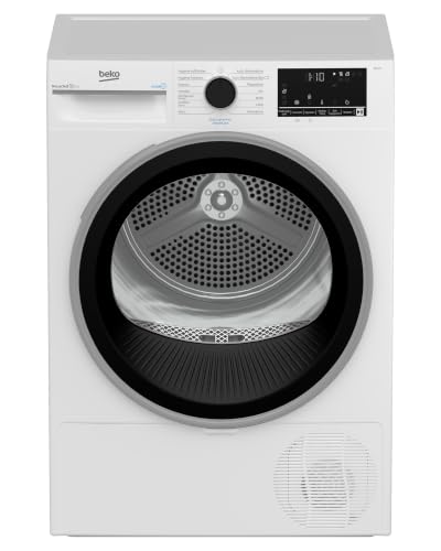 (-64%) Beko B3T3249S Wärmepumpentrockner, Wäschetrockner, 9 kg, allergikergeeignet, Hygiene Trocknen & Hygiene Auffrischen, SteamCure Dampffunktion, 15 Programme, Express, Weiß