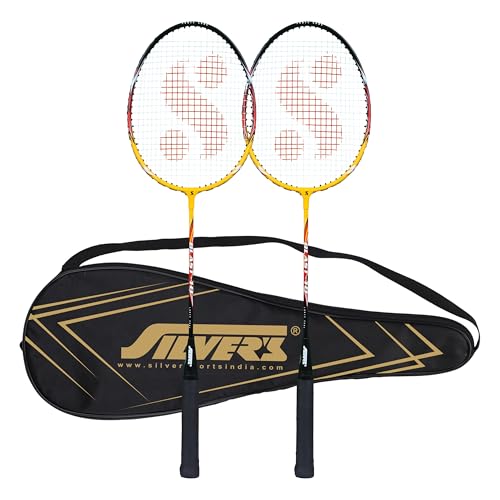 Silver's Aluminium Blast Badminton Kit (2 Racquets with Full Cover)(Yellow/Black)