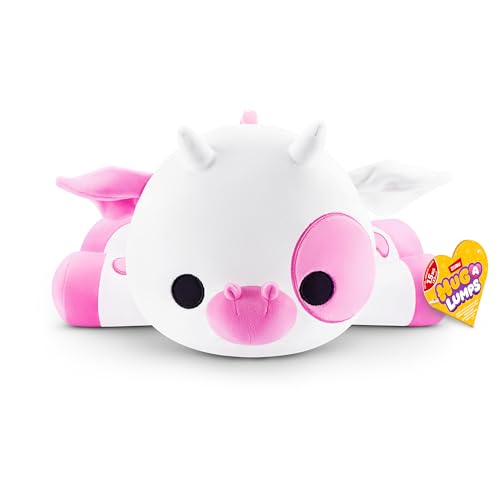 Hug-A-Lumps Cow Clover by ZURU, Medium, 3.3 lbs, Cuddly Squishy Weighted Plush, Sleeping Pillow Plush, Stuffed Animal (Cow)