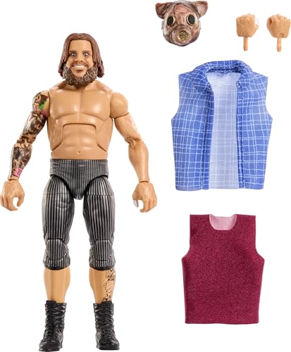Mattel WWE Elite Action Figure & Accessories, Series #120, 6-inch Collectible Joe Gacy with 25 Articulation Points & Swappable Hands
