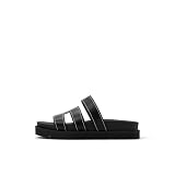 Call It Spring Women's Casablancaaa Flat Sandals, Black, 5