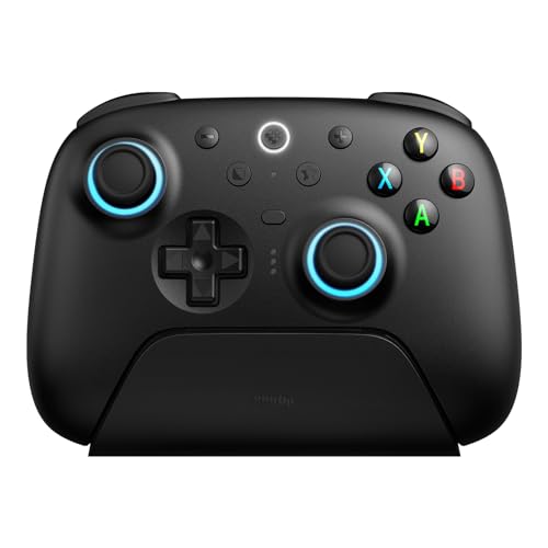 8BitDo Ultimate 2 Wireless Controller for Windows PC, Apple, Steam & Android, Gaming Controller with TMR Joysticks, Hall/Tactile Triggers, Motion Control, RGB Fire Ring, 1000Hz Polling Rate, Black