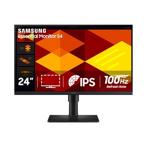 Samsung Monitor comercial sem bordas de 61 cm (S40GD) com painel IPS | Taxa de atualização de 100 Hz, modo de proteção ocular, design ergonômico, modo de imagem de jogo, LS24D408GANXGO