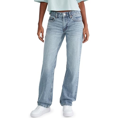 AEROPOSTALE Women's Low Rise Baggy Jean, Clove