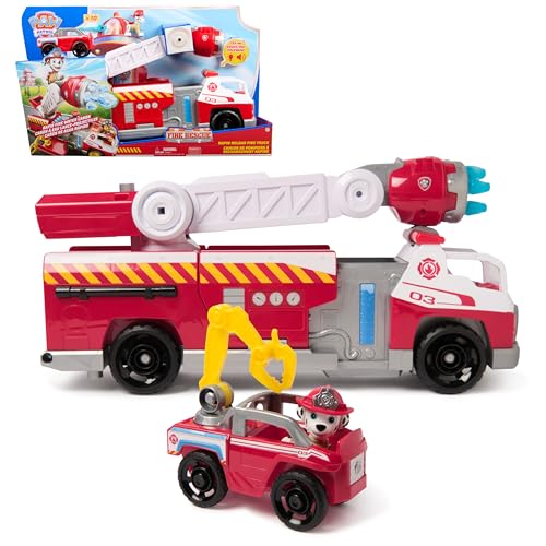 (-68%) PAW PATROL – Fire Rescue Marshalls Deluxe Feuerwehr-Truck mit actiongeladener Löschfunktion, 50 cm lang, mit Marshall-Figur, kleinem Feuerwehrauto, Licht- und Soundeffekten, für Kinder ab 3 Jahren