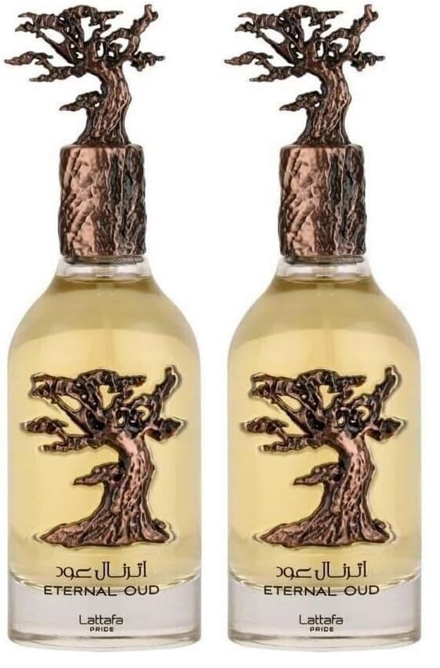 Lattafa Eternal Oud Eau De Parfum Spray, 0.67 Ounce (Unisex) (Pack of 2)