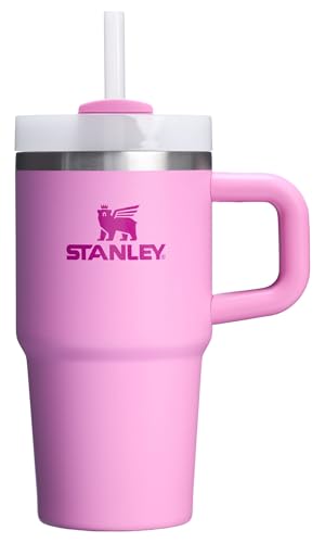 Stanley Quencher H2.0 Tumbler with Handle and Straw 20 oz | Flowstate 3-Position Lid | Cup Holder Compatible for Travel | Insulated Stainless Steel Cup | BPA-Free | Peony