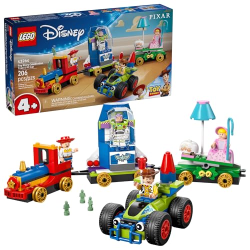 LEGO Disney and Pixar’s Toy Story Celebration Train & RC Car Toddler Toy - Sensory and Pretend Play Building Toy for Preschool Boys and Girls, Ages 4+ - Disney Gift Idea for Birthdays - 43264