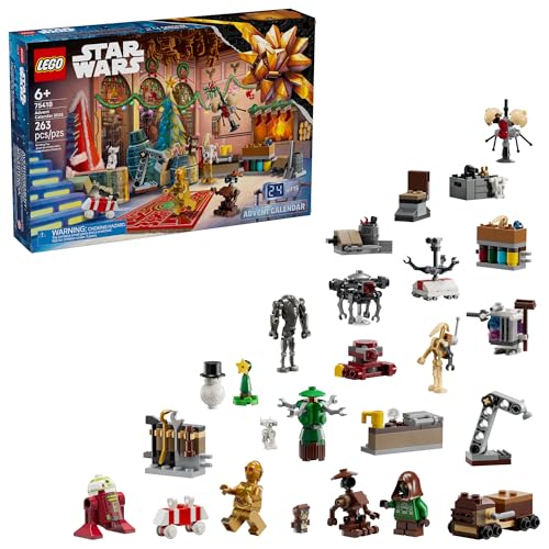LEGO Star Wars Advent Calendar 2025 Kids Toy - Holiday Countdown Playset with 24 Toys for Boys & Girls, Ages 6+ - Includes C-3PO & BB-8 Minifigures - Star Wars Gift Idea for Christmas - 75418