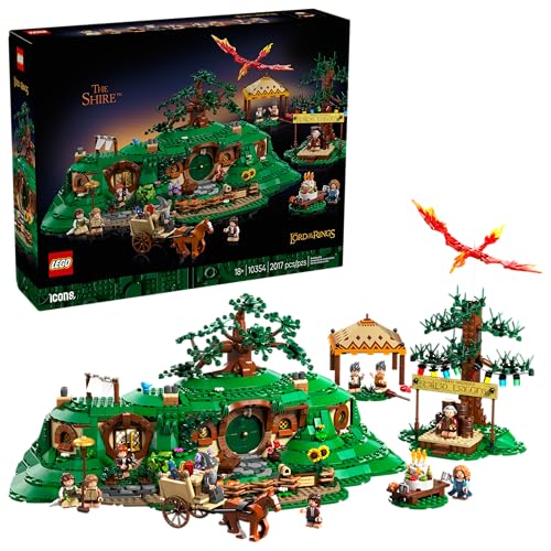 LEGO Icons The Lord of The Rings: The Shire Building Set - Room Decor for Men and Women, Ages 18+ - Adult DIY Collectible for Bedroom or Office - with Gandalf Minifigure - 10354
