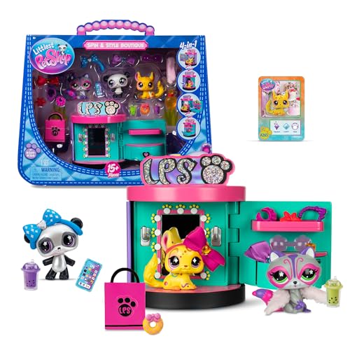Littlest Pet Shop -Spin & Style Boutique - Series 4 - Gen 7 Authentic LPS Bobble Head Toy Figure, Collectible Toy Animal