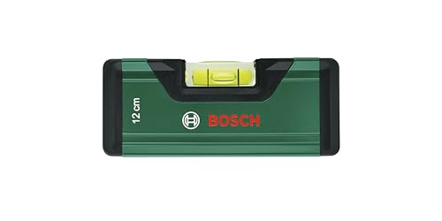 (-37%) Bosch Wasserwaage 12cm (Mini-Wasserwaage; präzises Ausrichten mit fluoreszierender Libelle für horizontales Ablesen; Aluminiumgehäuse; Softgrip-Stoßfänger; V-Nut)