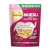 Saffola Muesli 0 Added Sugar Berry Crunch 700 gm High Protein High Fibre