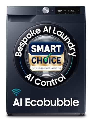Samsung Smart Choice 9 kg, 5 Star, AI Control, AI Ecobubble, Super Speed, Wi-Fi, Hygiene Steam with Inbuilt Heater, Digital Inverter, Fully-Automatic 